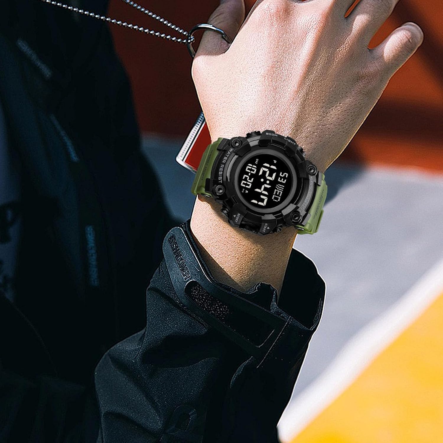 FANMIS Men's Digital Sport Watch Military LED Alarm Waterproof Quartz Watch | Tactical Outdoor Sport Watch Multi Function Led Display Alarm Stopwatch Date Quartz Rugged Style Daily Water Resistance