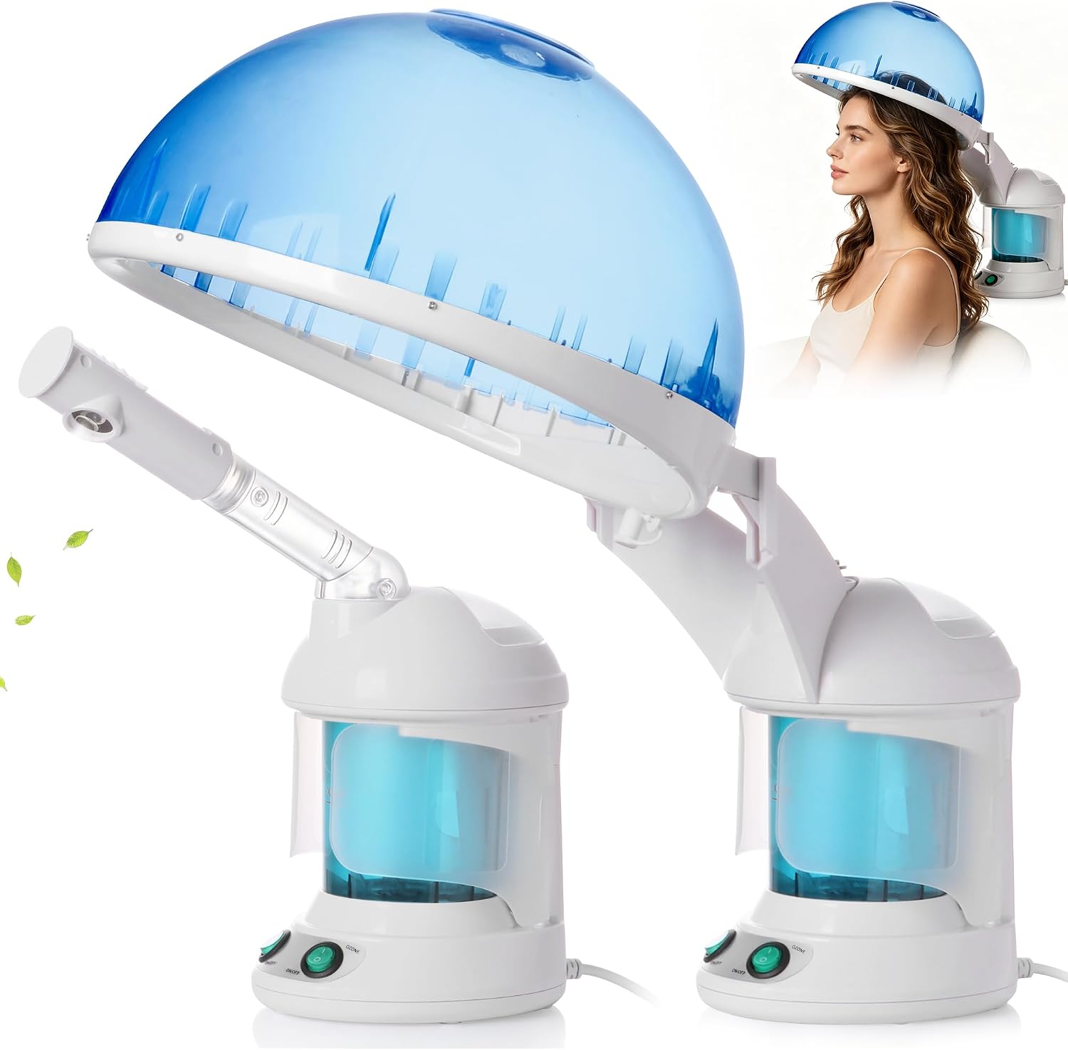 ZENY 3-in-1 Portable Facial Steamer and Hair Steamer, Humidifier, Nano Ionic Face Steamer for Acne Blackhead, Unclogs Pores, Spa Quality