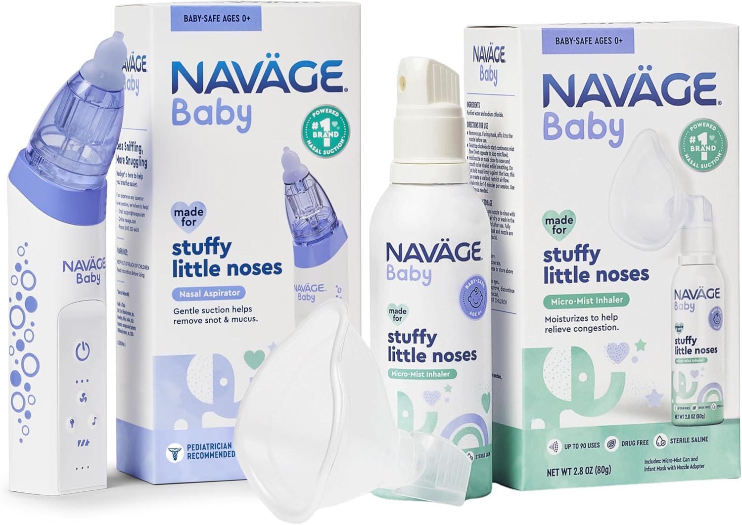 NAVAGE® Baby Bundle: Nasal Aspirator + Nasal Congestion Micro-Mist