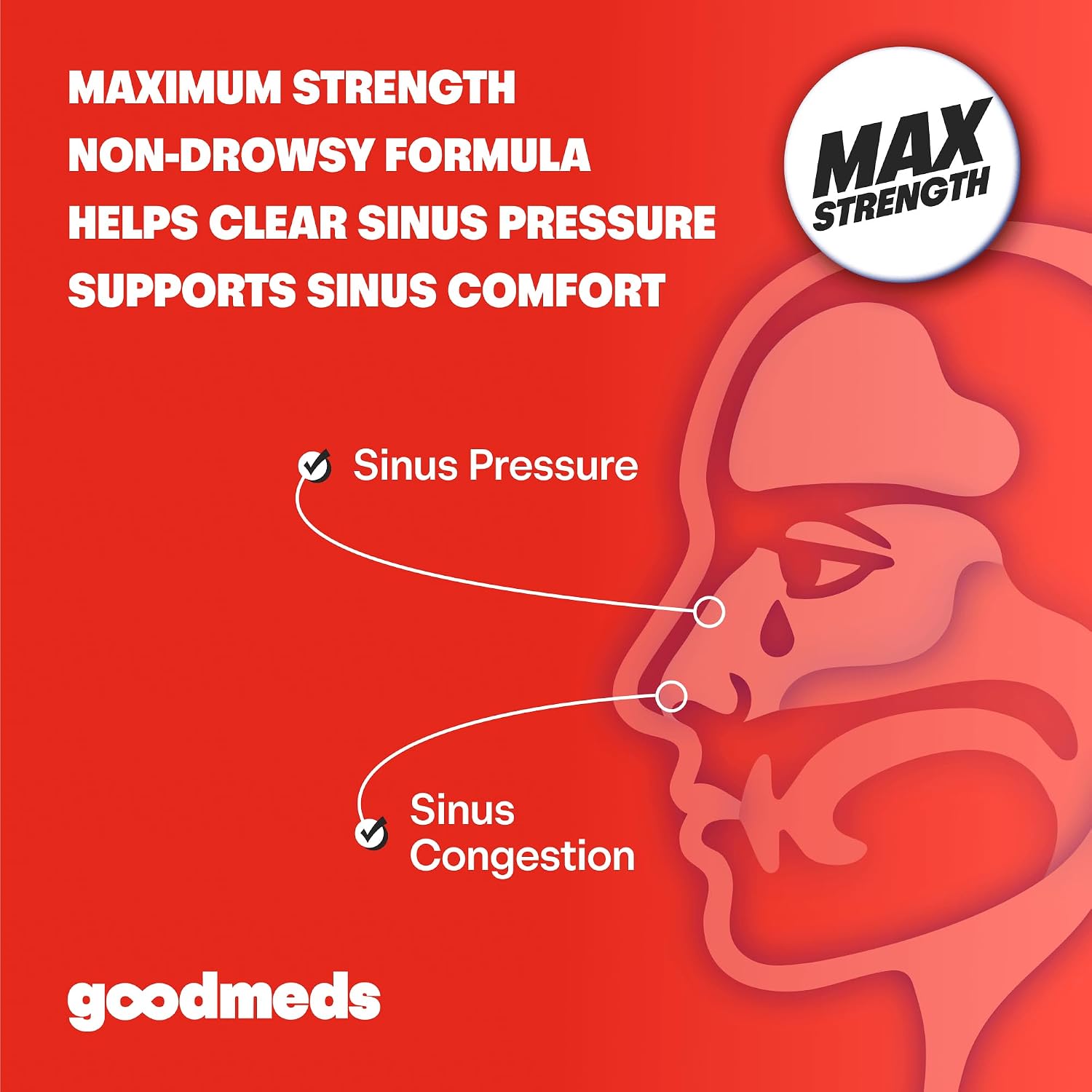 Nasal Decongestant PE Non-Drowsy for Adults | Maximum Strength Phenylephrine HCl 10mg to Relieve Sinus Pressure from Cold or Allergies | Comparable