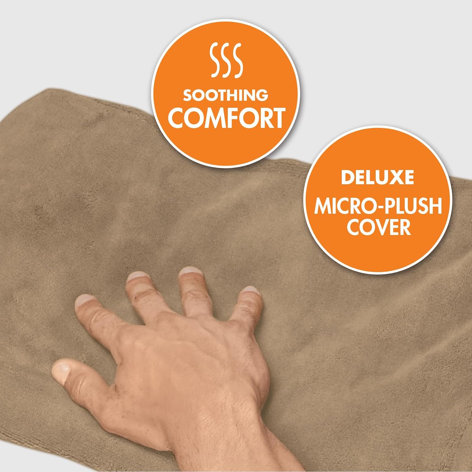 Deluxe Heating Pad Moist/Dry Heat Therapy | Moist & Dry Heat Therapy for Sore Muscles, 4 Heat Settings, Sponge Included, Machine-Washable Cover