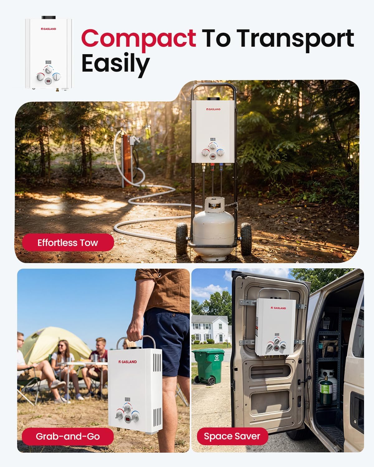 GASLAND BE158L Tankless Water Heater Propane | CSA Certified | 6L 1.58 GPM