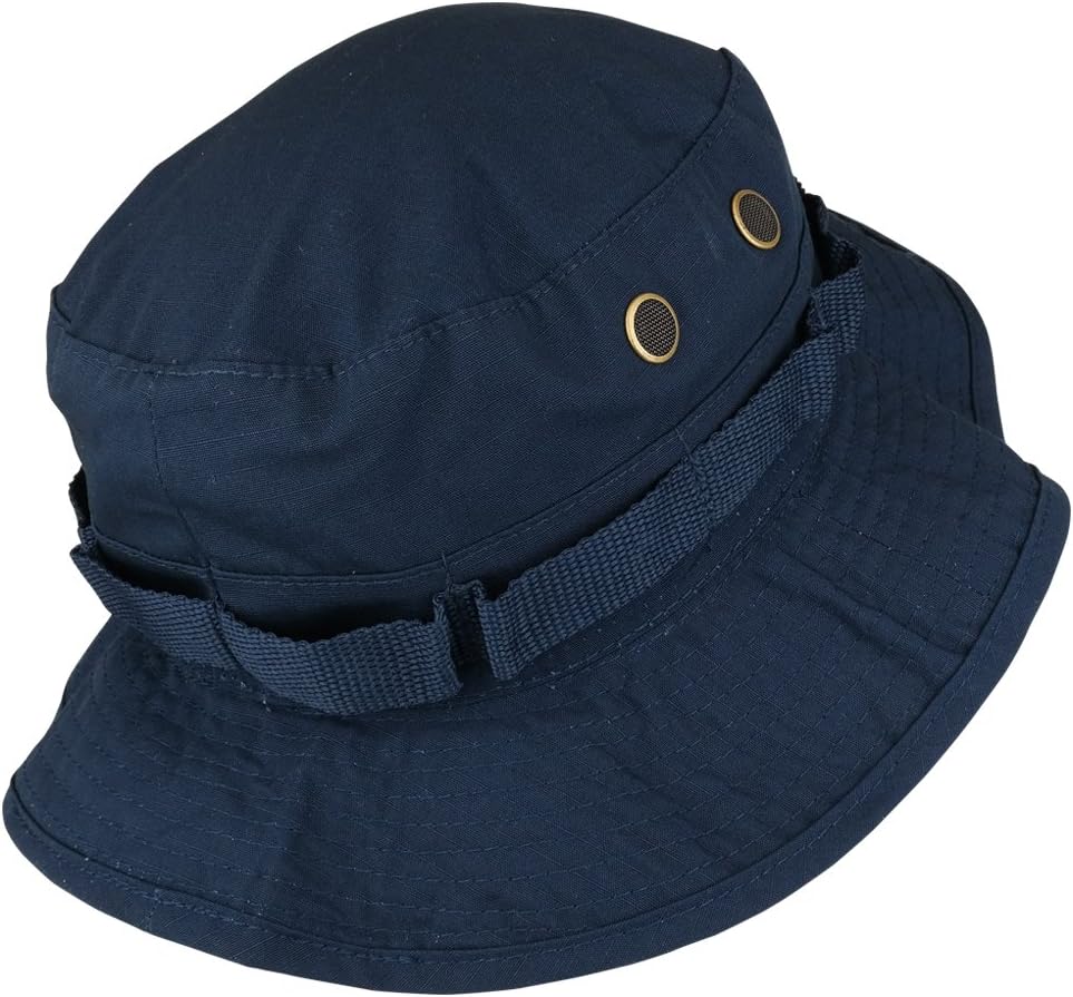 Armycrew Ripstop Tear Resistant Cotton Jungle Boonie Cap with Chin Strap