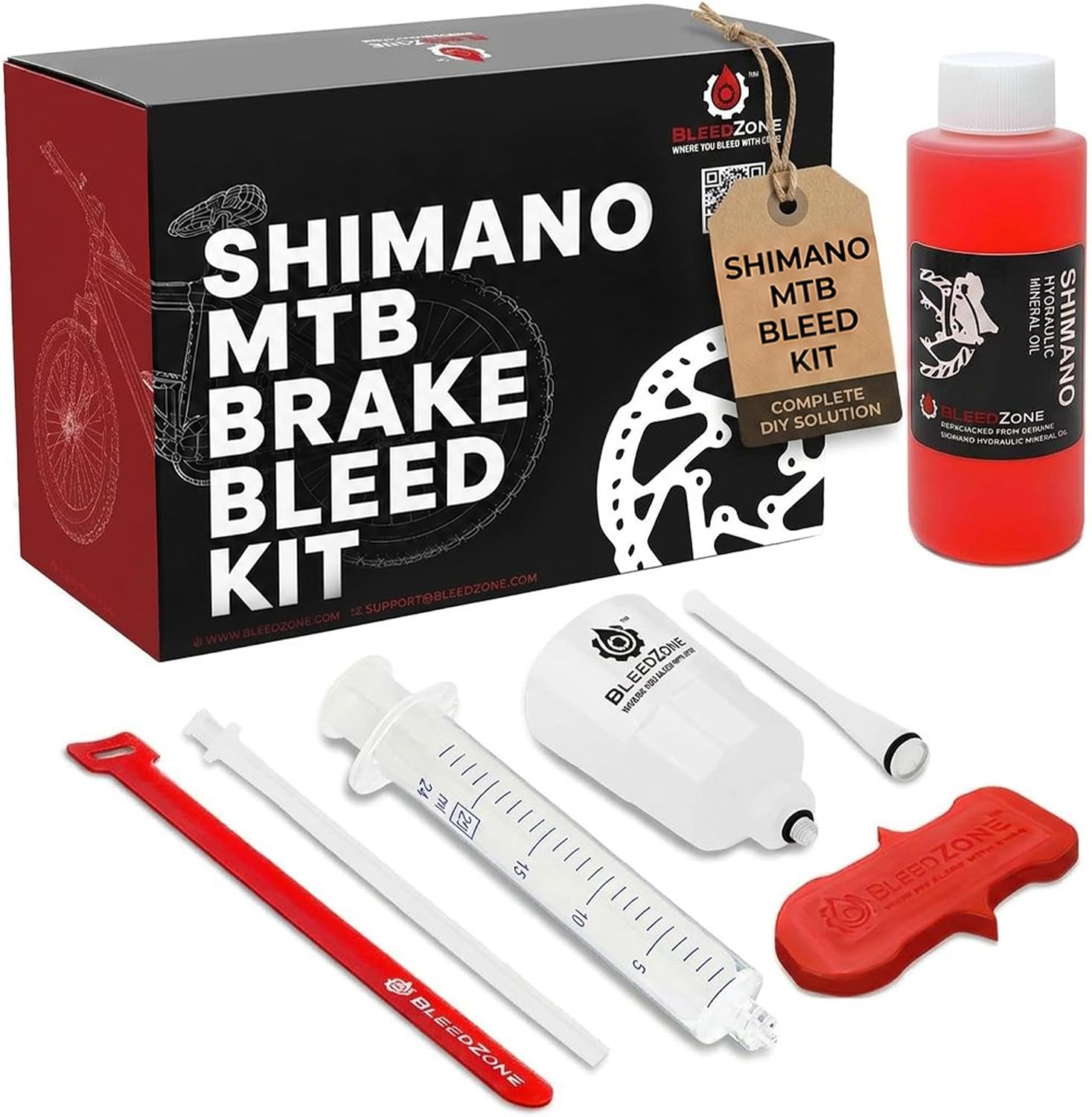 BleedZone Shimano Hydraulic Brake Bleed Kit with Mineral Oil