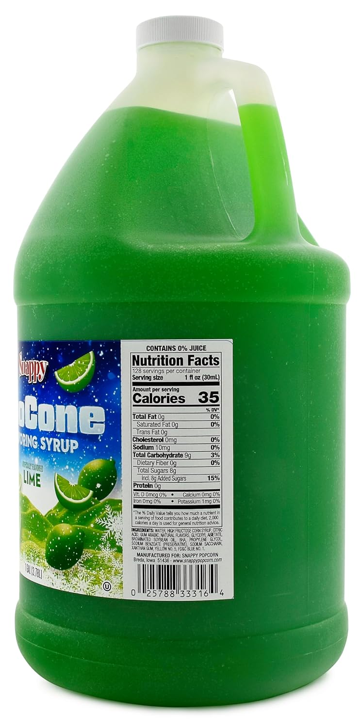 Snappy Root Beer Sno Cone Syrup, 1 Gallon (128 oz), Ready to Use for Snow Cone Machines and Shaved Ice