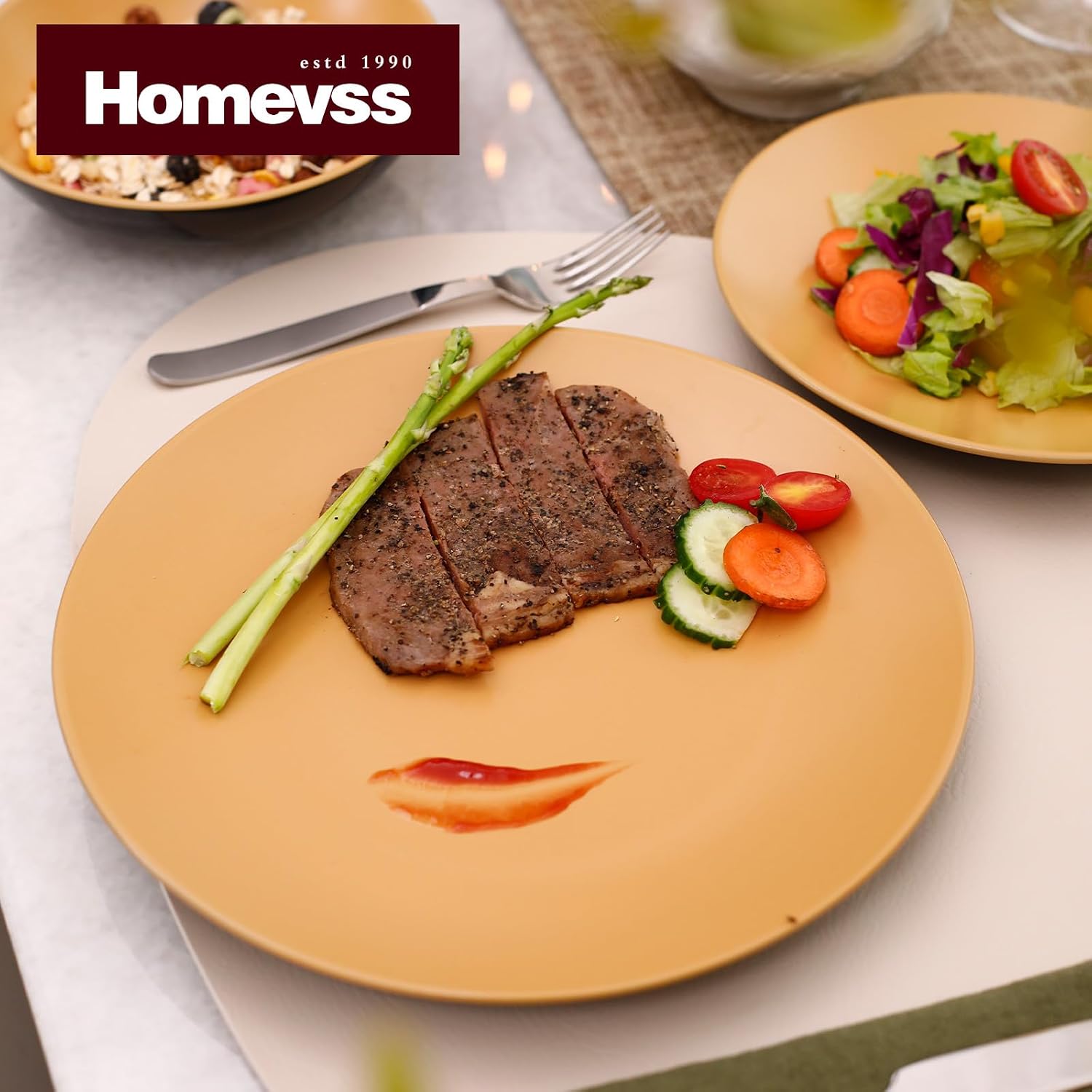 Stoneware Two-Tone Colors Life 16pc Dinner Set，Outside Shiny Black + Inside Matte Glaze Olive