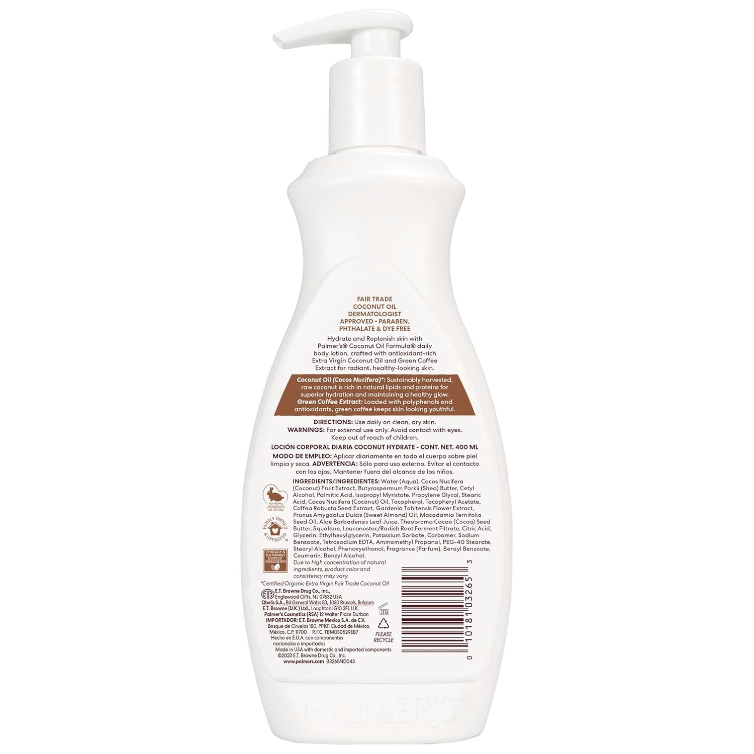 Palmer's Coconut Oil Formula Body Lotion for Dry Skin (13.5 Fl Oz) | A hydrating hand and body moisturizer with Green Coffee Extract and Vitamin E for 48 hour moisture and radiant skin
