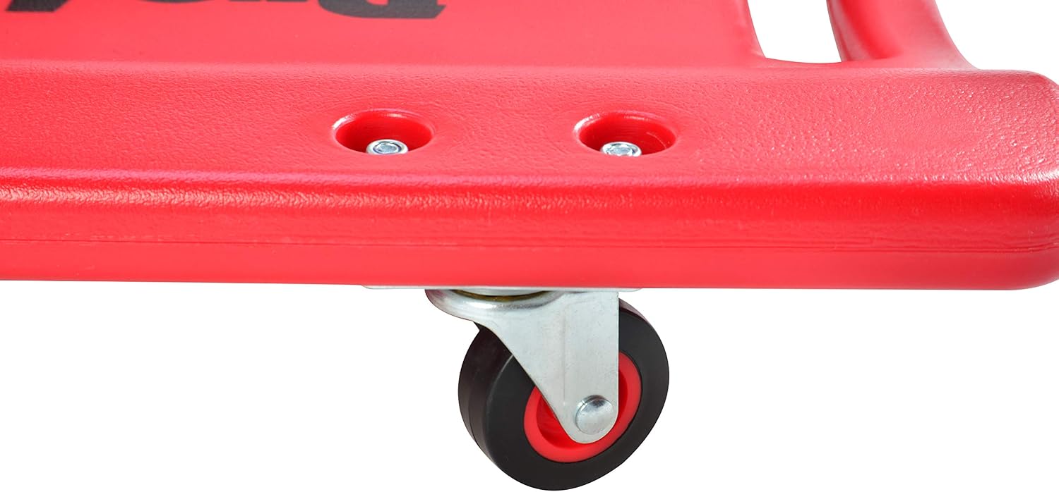 Pro Lift Mechanic Plastic Creeper 36 Inch - Blow Molded Ergonomic HDPE Body with Padded Headrest - 300 Lbs Capacity