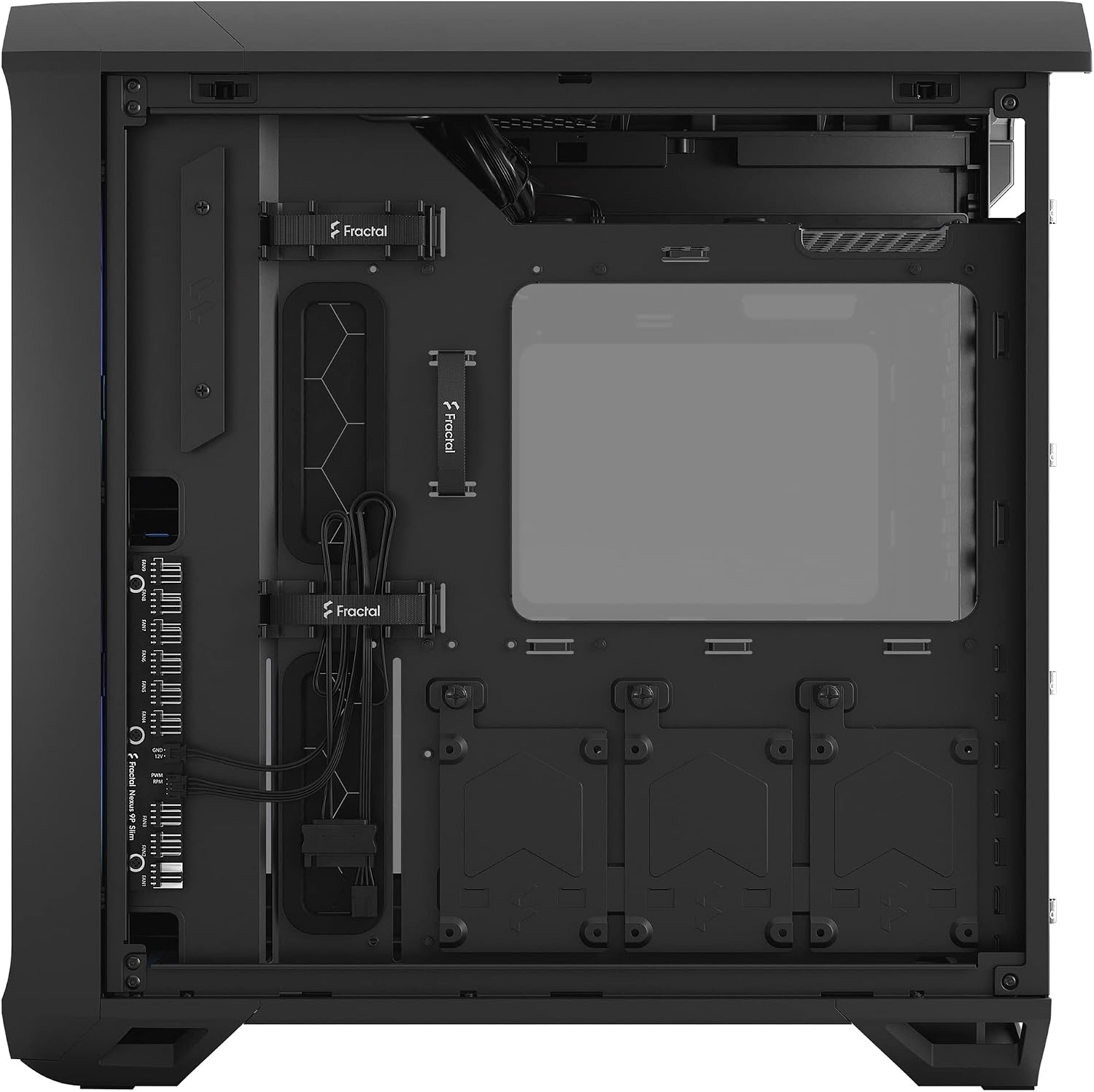 Fractal Design Torrent Compact RGB Black - Light Tint Tempered Glass Side Panels - Open Grille for Maximum air Intake - Two 180mm RGB PWM Fans