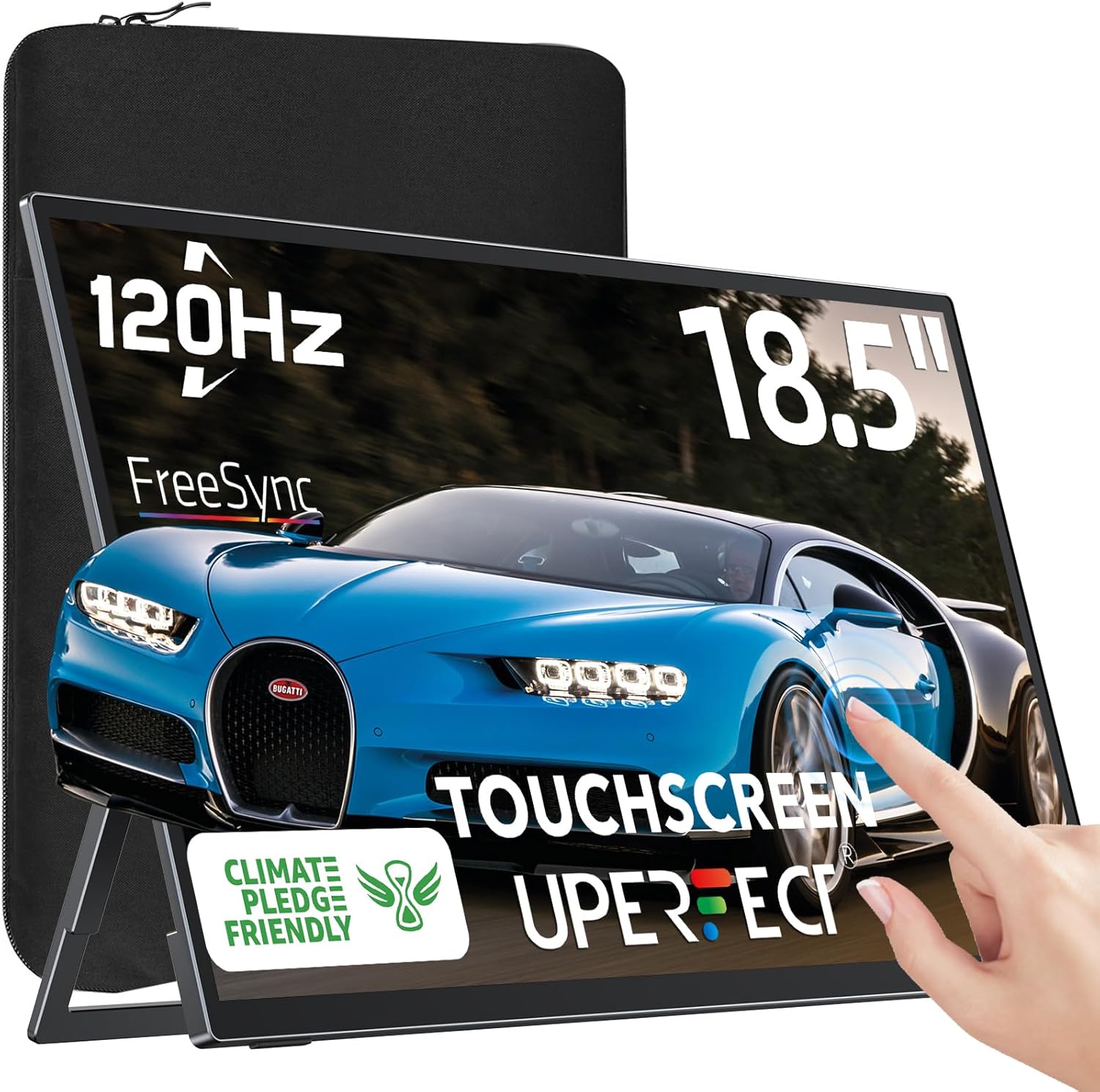 UPERFECT 18.5" 120Hz Portable Monitor, 125% sRGB Large Gaming Monitor