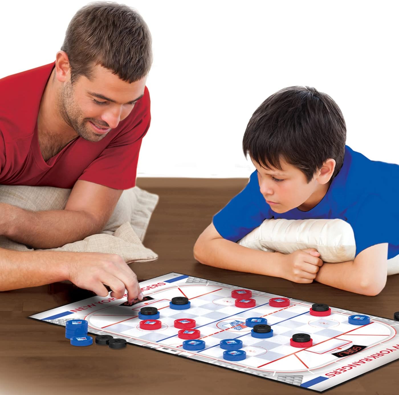 MasterPieces Officially licensed NHL League-NHL Checkers Board Game for Families and Kids ages 6 and Up