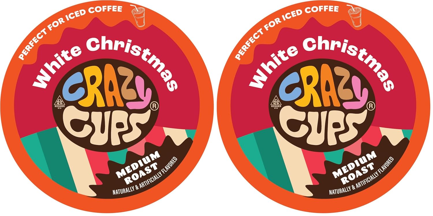 Crazy Cups Flavored Coffee for Keurig K-Cup Machines, Peppermint Chocolate Mocha, Hot or Iced Drinks, 22 Single Serve, Recyclable Pods