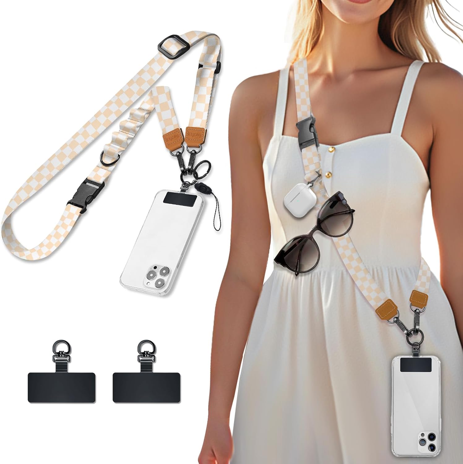 Icycay Phone Lanyard Crossbody Strap Neck Adjustable Teacher Women Cat