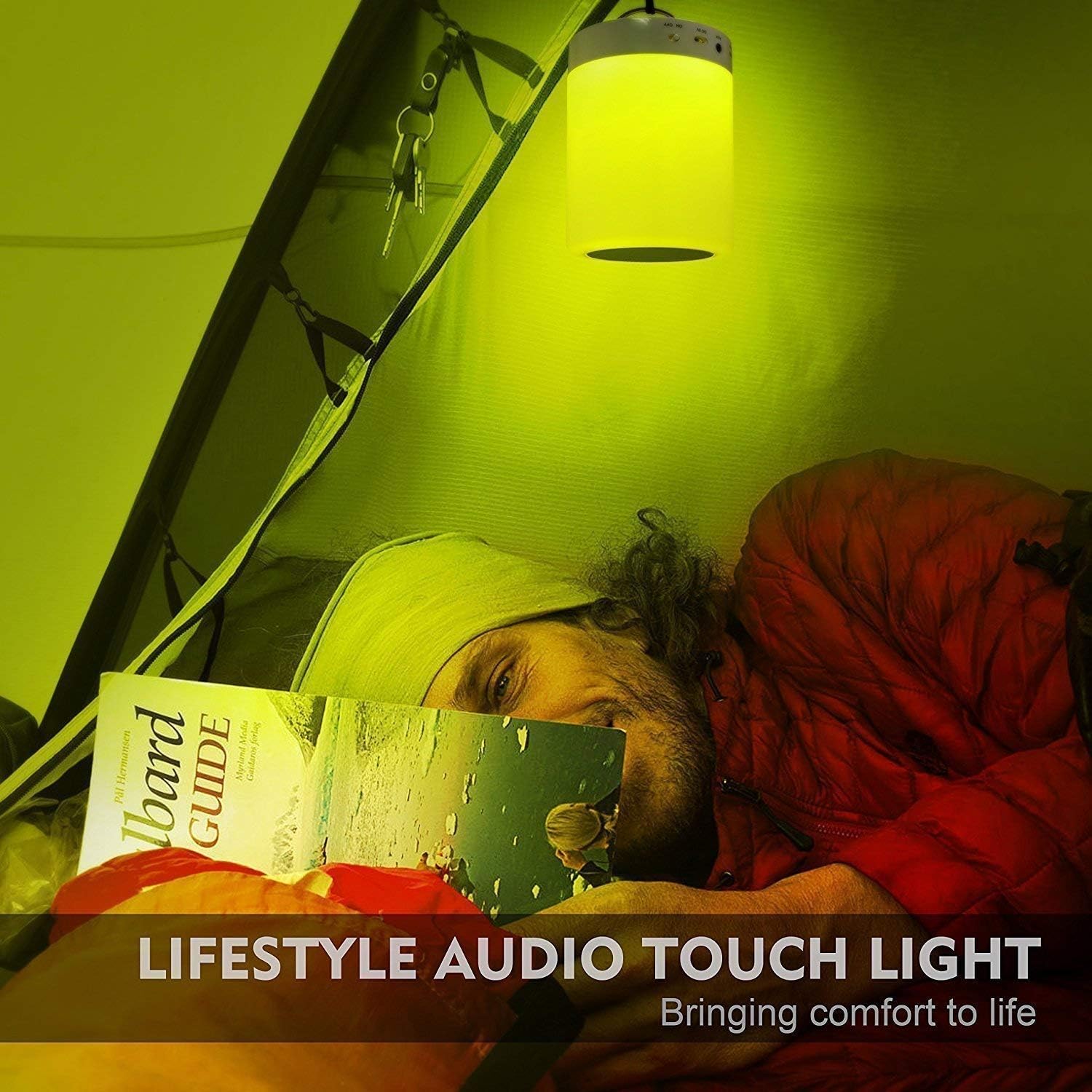 Night Light with Bluetooth Speaker, Touch Lamp Rechargeable Relaxing Cool | Elecstars Small Lamp, Aux Line-in and TF Card Supported