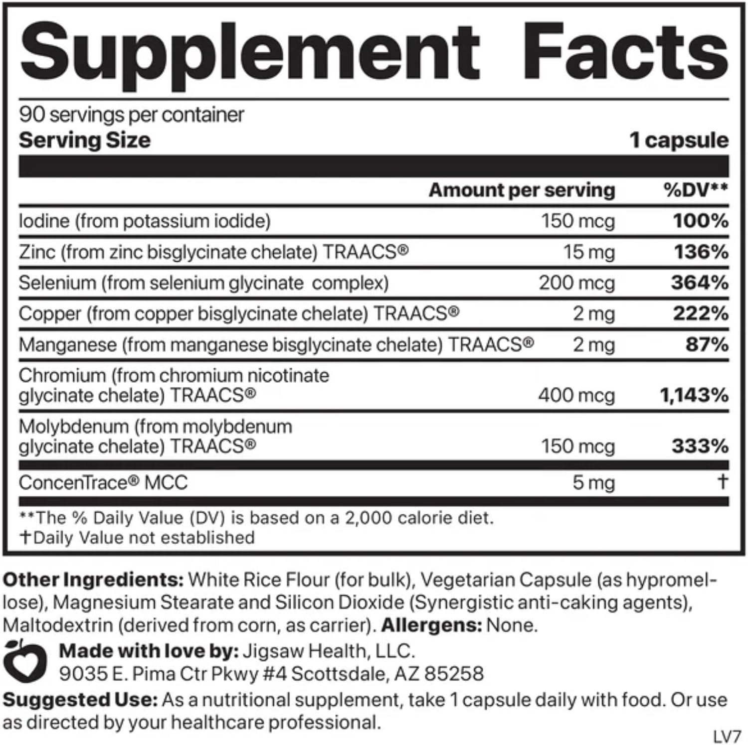 Jigsaw Health Multi-Mineral Essential Blend | 90 Capsules | 90 Servings