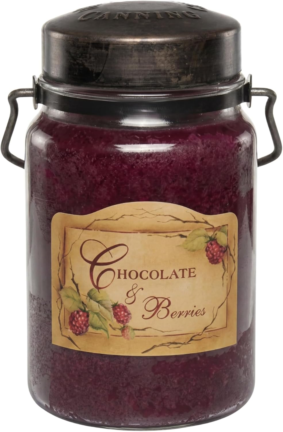 McCall’s Candles | Hot Buttered Rum | 26 oz Scented Candle | USA-Poured | Vintage Rustic Jar with Carrying Handle | Warm Buttery Spiced Rum Fragrance