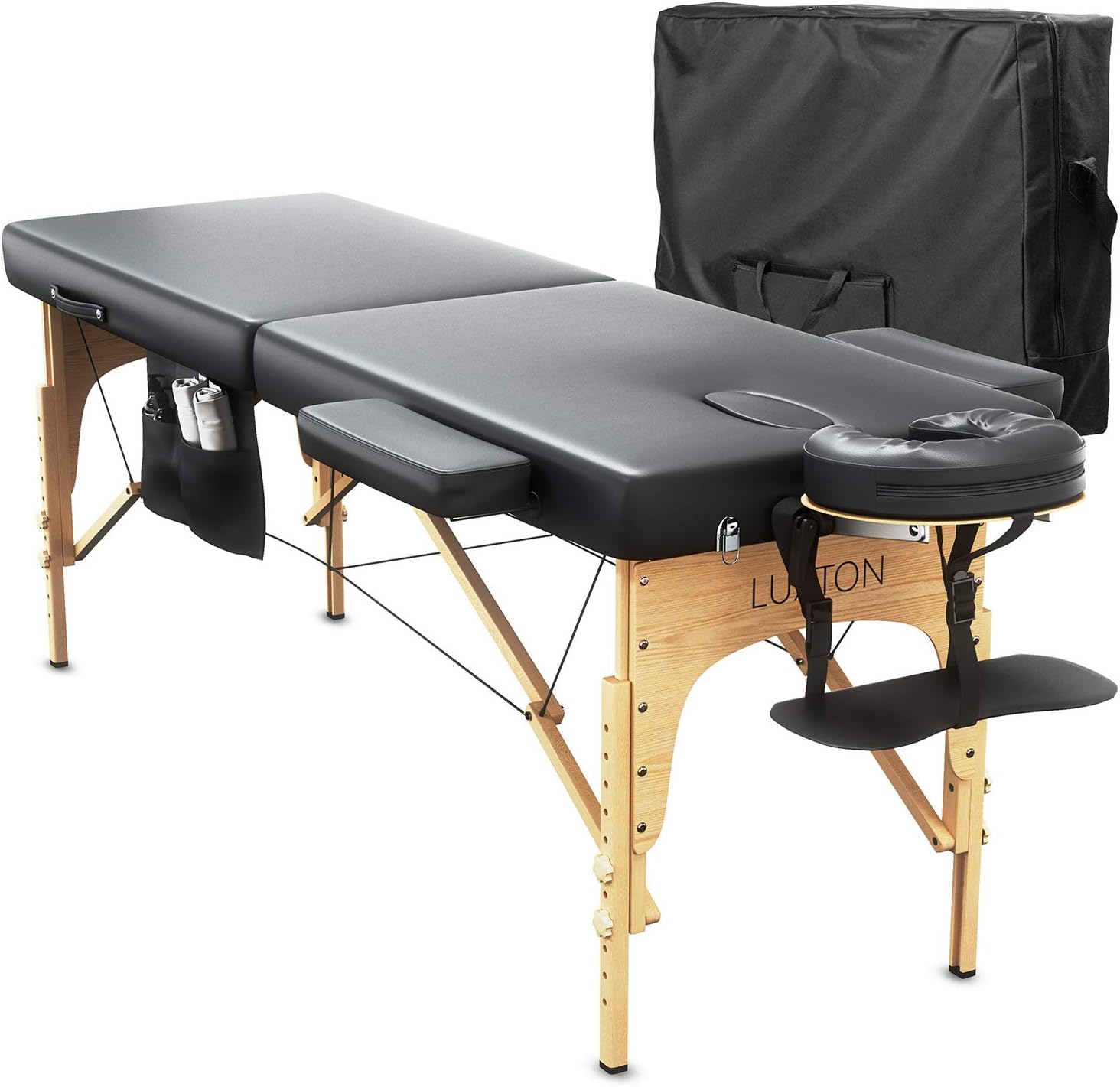 Memory Foam Massage Table Premium Portable Foldable Massage Bed Height Adjustable 72 Inches Long 27 Inches Wide Home Salon Spa Bed Tattoo Table with
