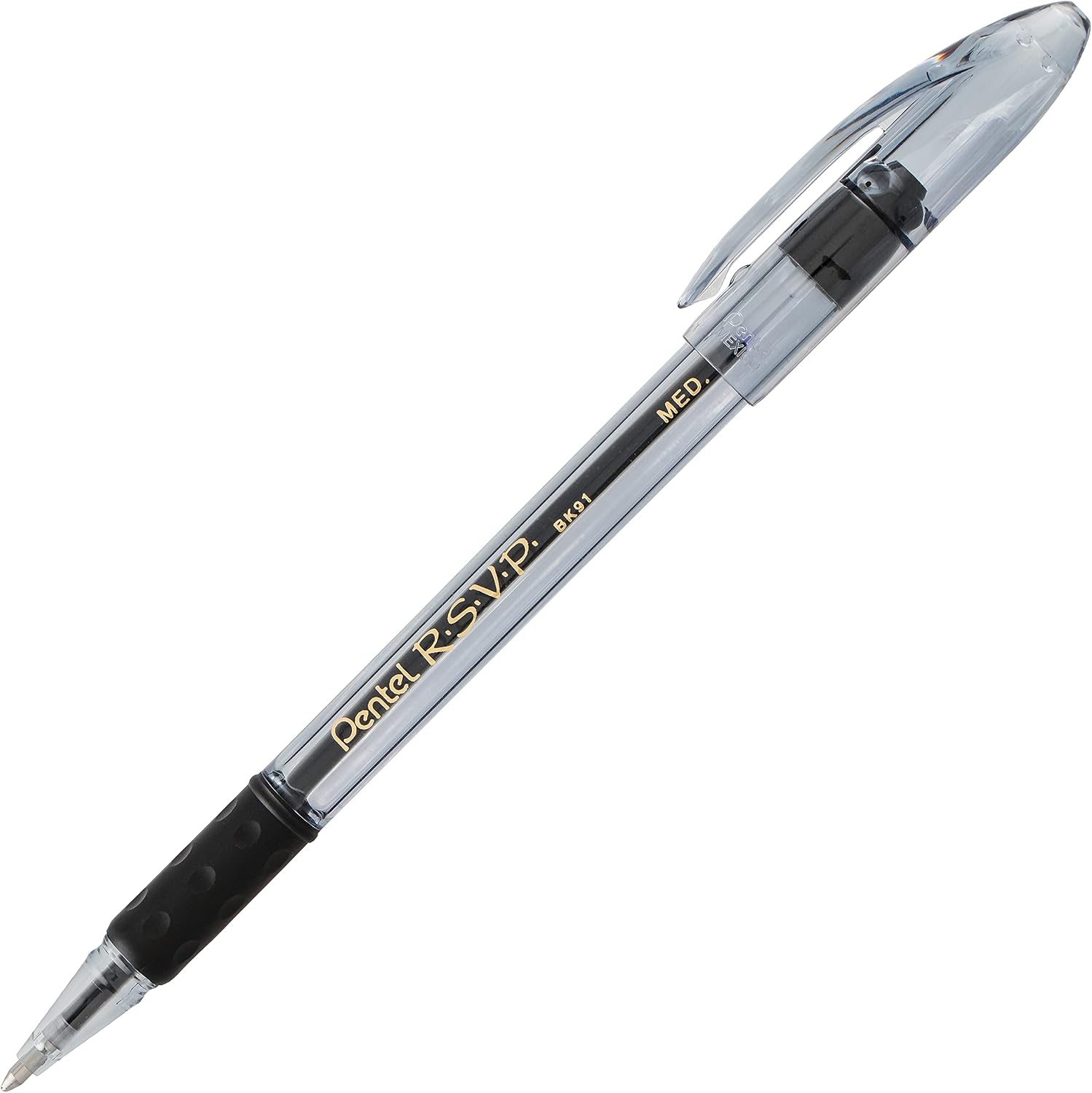 Pentel RSVP Ballpoint Pen, (1.0mm), Medium Line, Assorted Ink, Pack of 8 (BK91CRBP8M)