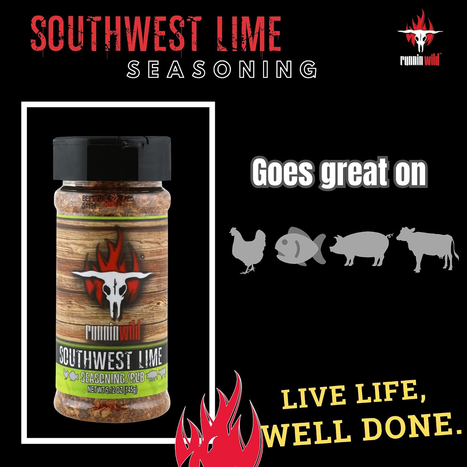 Gourmet Brisket Seasoning | Brisket Rub for Smoker or Grill | No Artificial Flavors | No MSG added | Runnin’ Wild Foods, 6.4 ounces