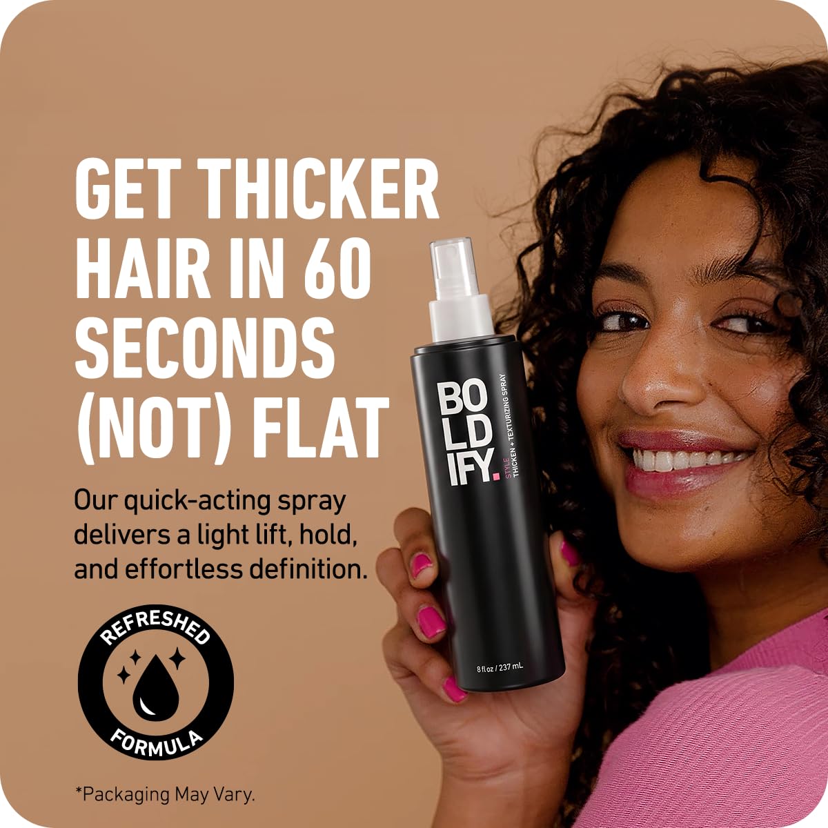 Boldify Hair Thickening & Volumizing Texture Spray for Fine Hair | Volume Booster, Stylist-Recommended Texture Spray, for Thinning Hair