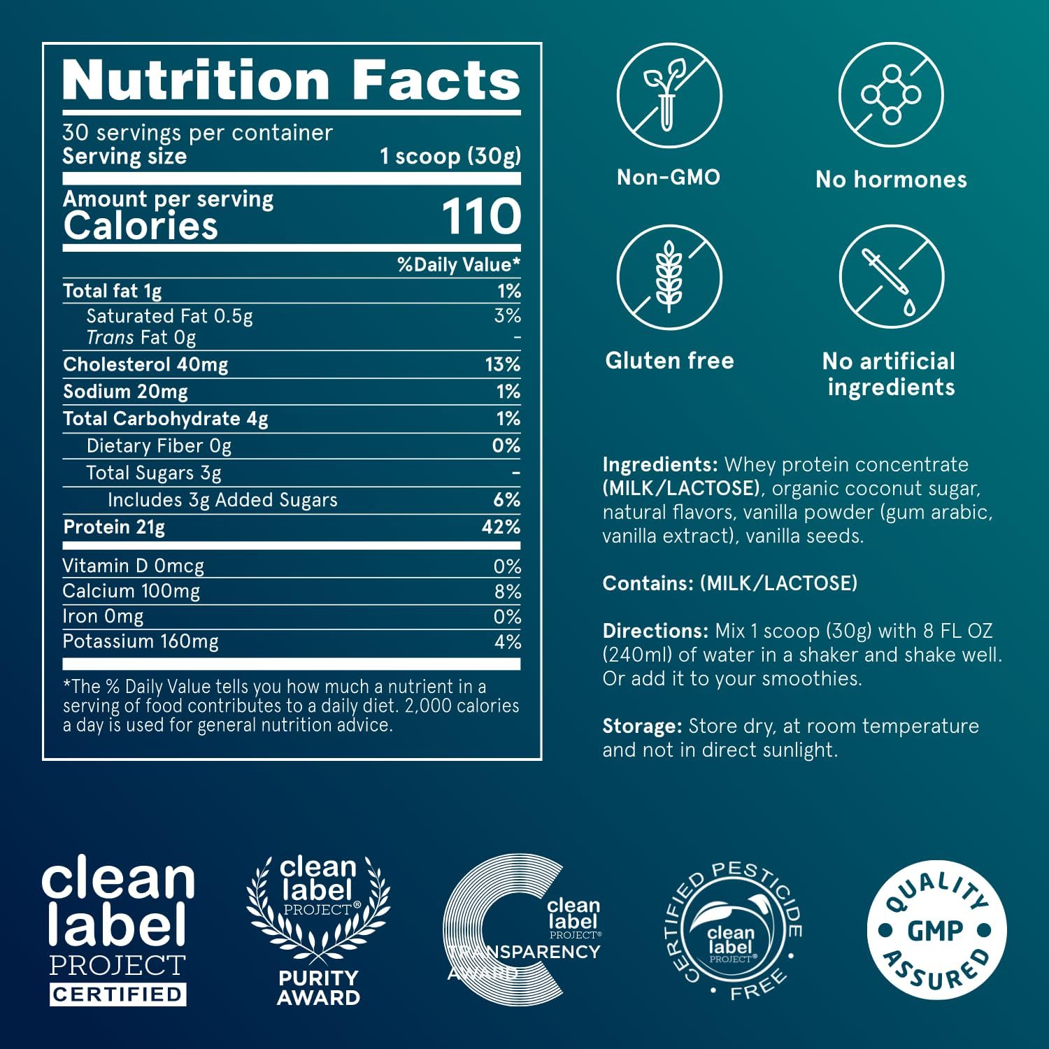 Puori PW1, Grass Fed Whey Protein Powder, Dark Chocolate, 30 Servings | Pasture-Raised Whey Protein Powder Drink Mix containing BCAA Amino Acids - Post-Workout Supplement for Muscle Gain & Recovery