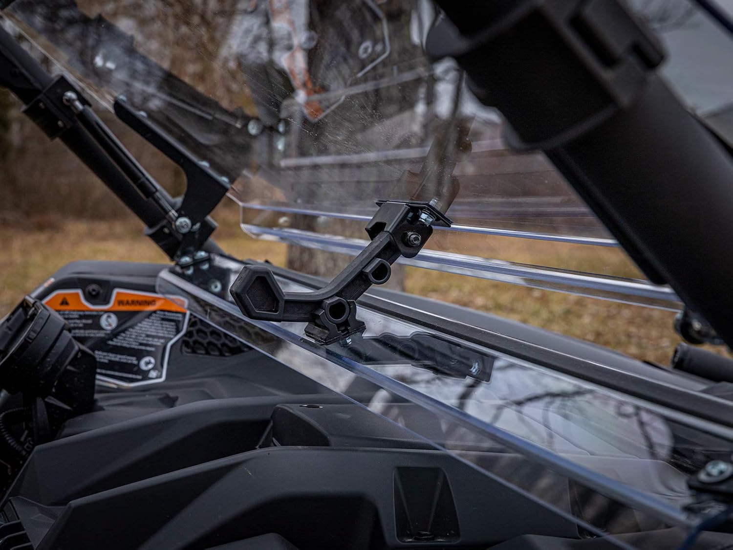 SuperATV Flip Windshield for Can Am Maverick X3 | 2017+ | 1/4" Polycarbonate Scratch-Resistant Windshield, Maverick X3 Models (See Fitment), Clear, USA Made