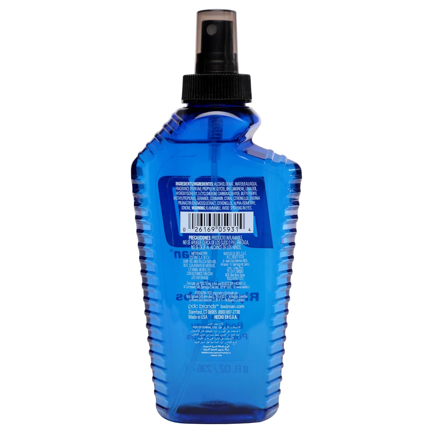 BOD man Fragrance Body Spray, Fresh Blue Musk, 8 fl oz