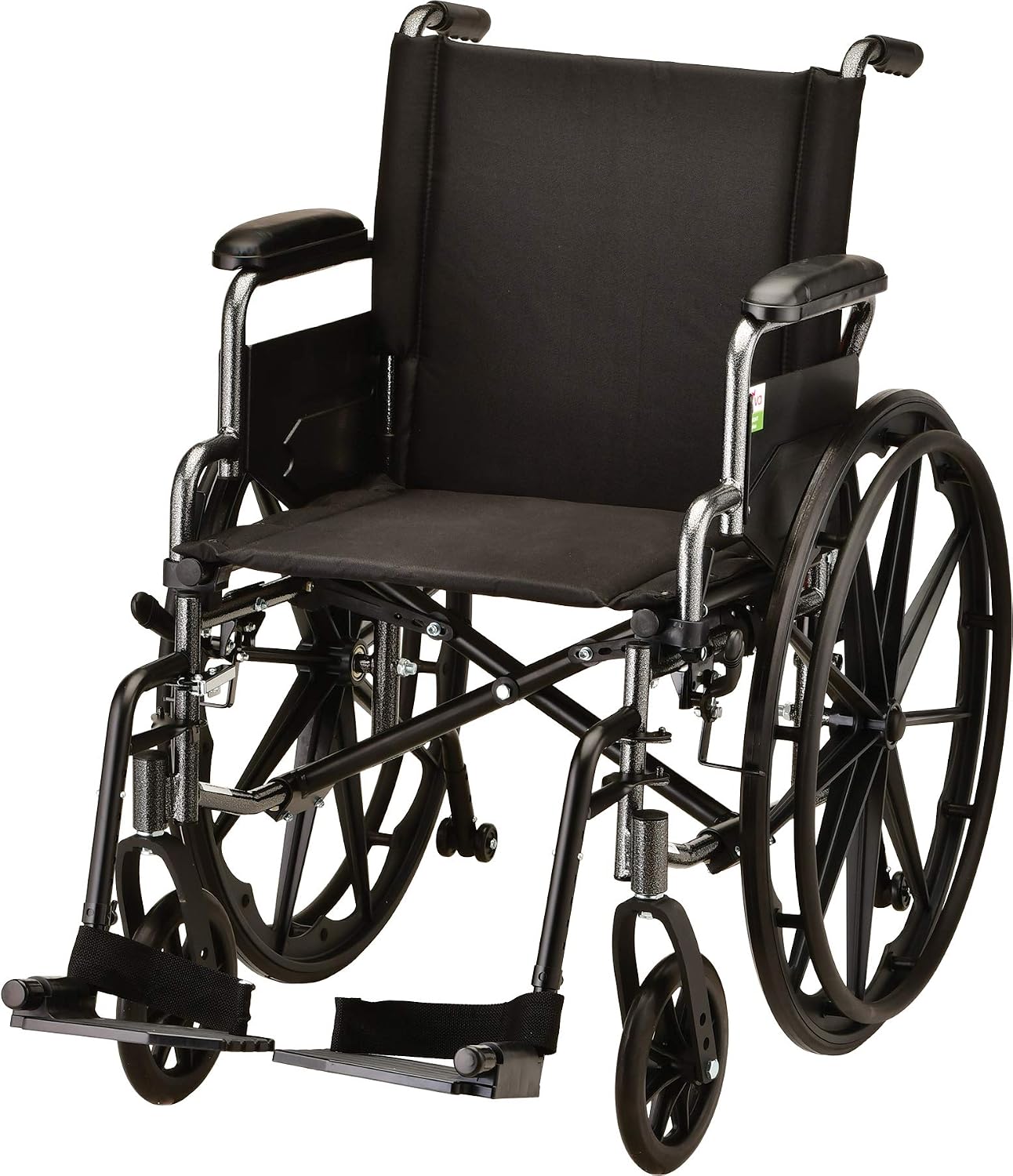 NOVA Lightweight Wheelchair with Flip Up Desk Arms (for Easy Transfer), Adjustable & Easy Release Footrests, Safety Anti-Tippers, Choose from 3 Seat Widths - 16”, 18”& 20”, Weighs only 32 lbs.