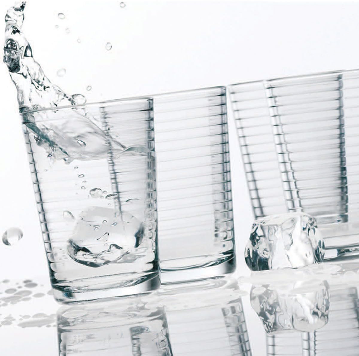 Juice Glasses 7 oz. Set Of 4 Glass Cups – By Home Essentials and Beyond – Beverage Water Tumblers for Juice, Whiskey, Cocktails