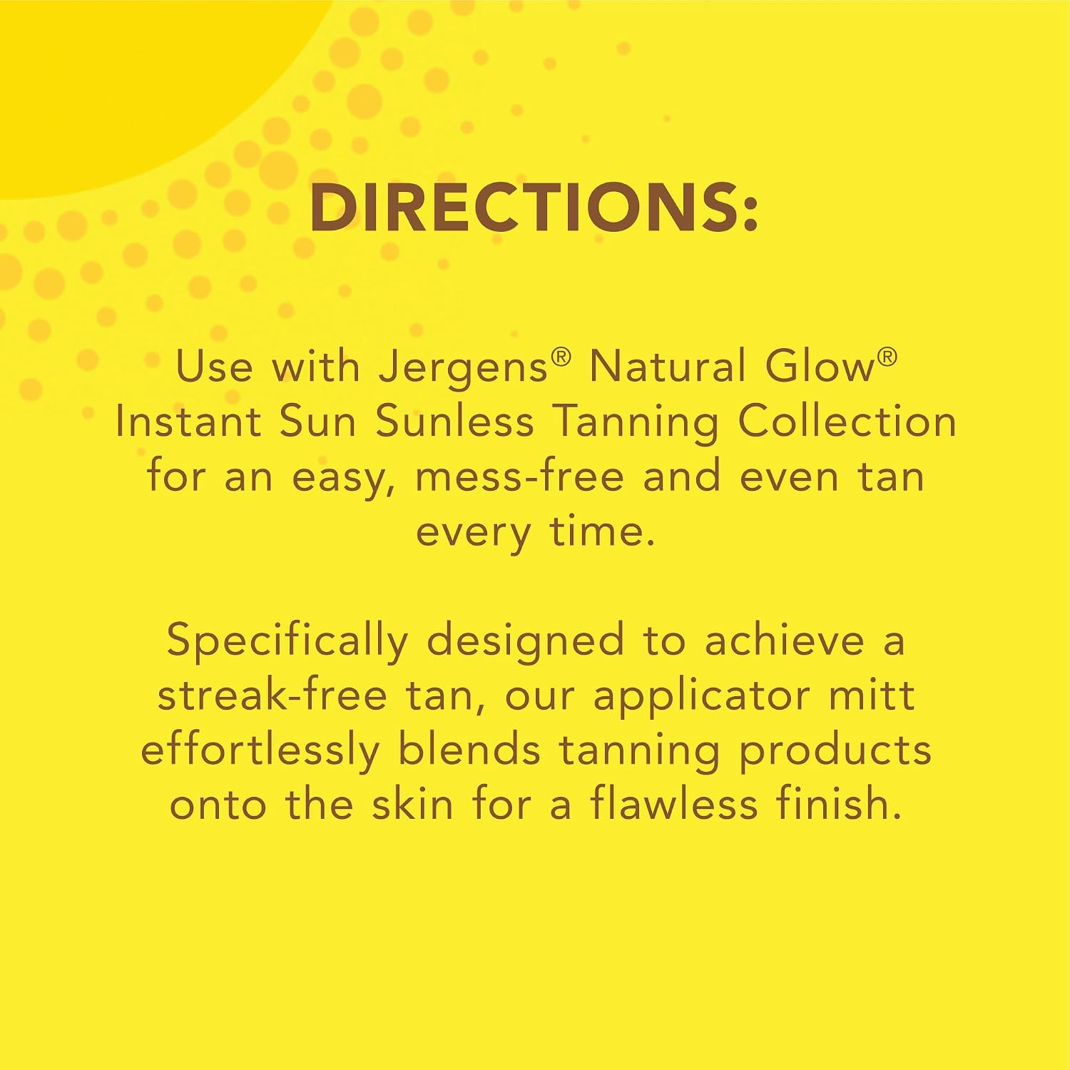 Jergens Natural Glow Body Applicator Mitt, Reusable Tanning Glove