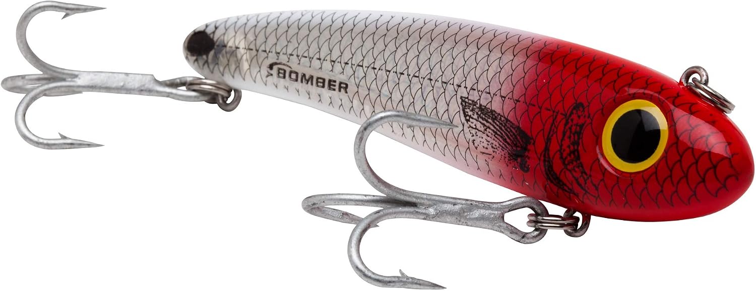 Bomber Lures Mullet Slow-Sinking Twitch / Walking Saltwater Fishing Lure - Excellent for Speckled Trout, Redfish, Stripers and More, 3 1/2 Inch, 5/8 Ounce