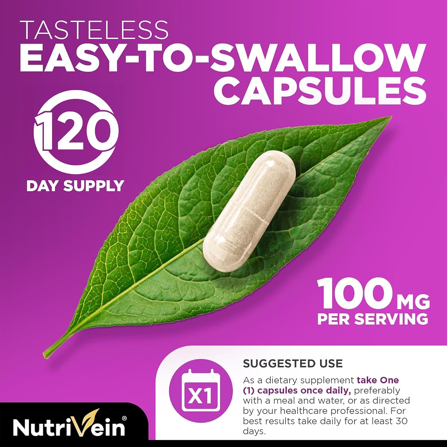 Nutrivein Zinc Picolinate 100 mg Supplement - 120 Capsules, High Absorption