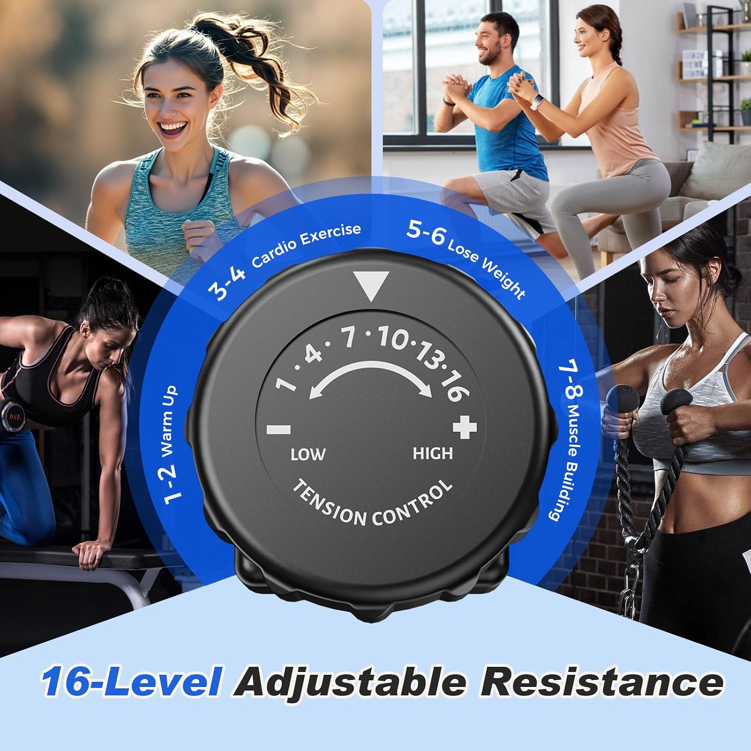 pooboo Recumbent Exercise Bike, Stationary Bikes for Home with Arm Exerciser, Magnetic Recumbent Bike with Ergonomic Backrest & Comfortable Seat