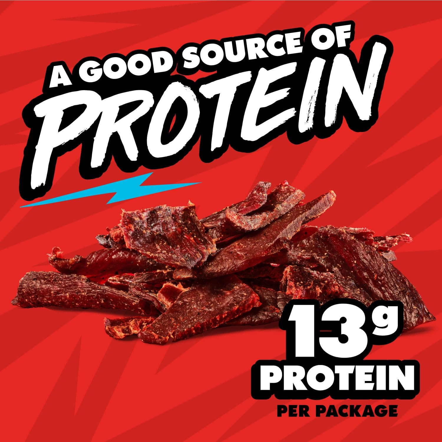 Jack Link's MrBeast Beef Jerky, Peppered Beef Jerky - 10 Count | As Seen on Beast Games, 11g Protein, Made with 100% Real Beef, Pantry-Ready Snacks