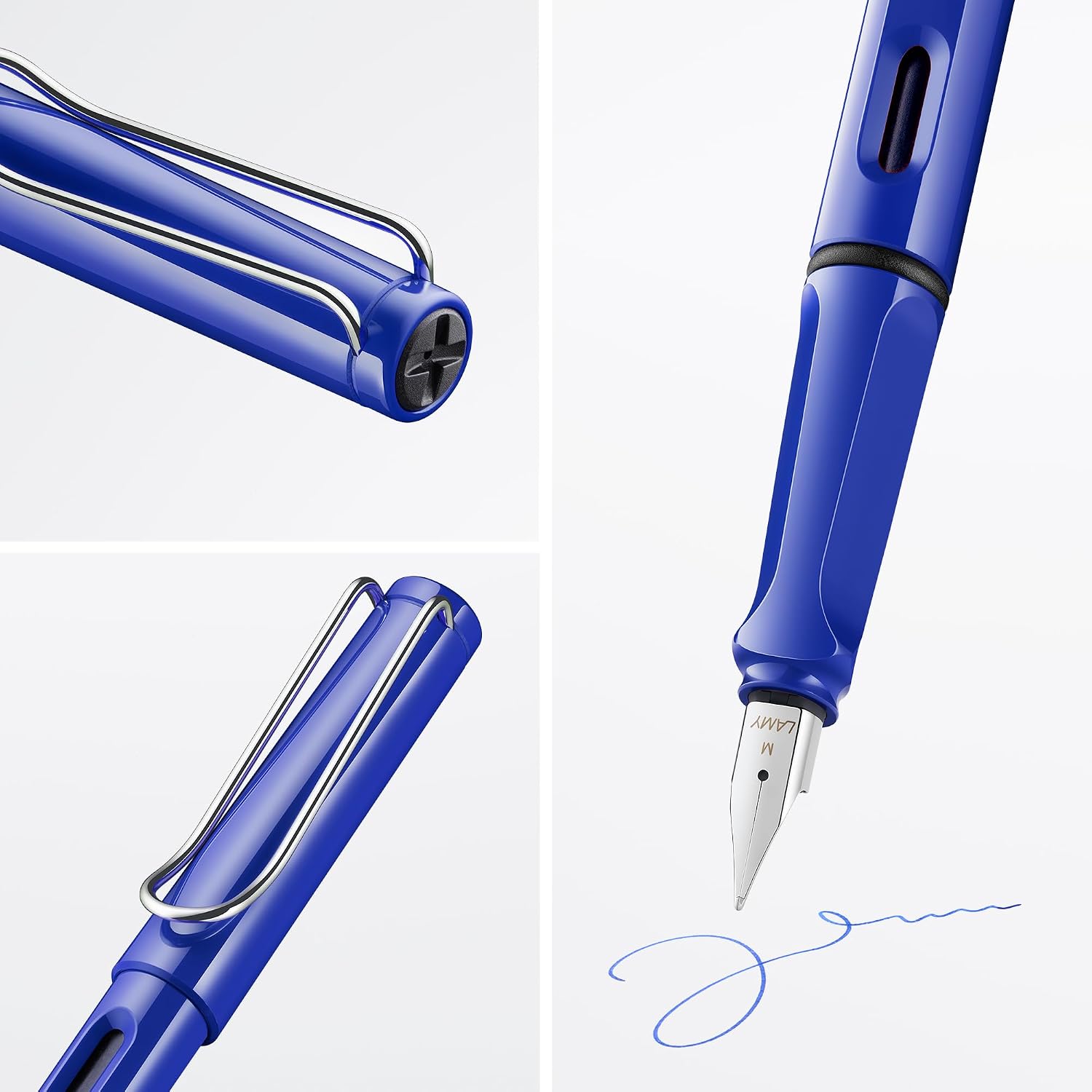 LAMY safari umbra - Fountain Pen with ergonomic grip & polished steel nib in size F - ideal for any Writing & Calligraphy - including LAMY T 10 blue cartridge - Right-Handed