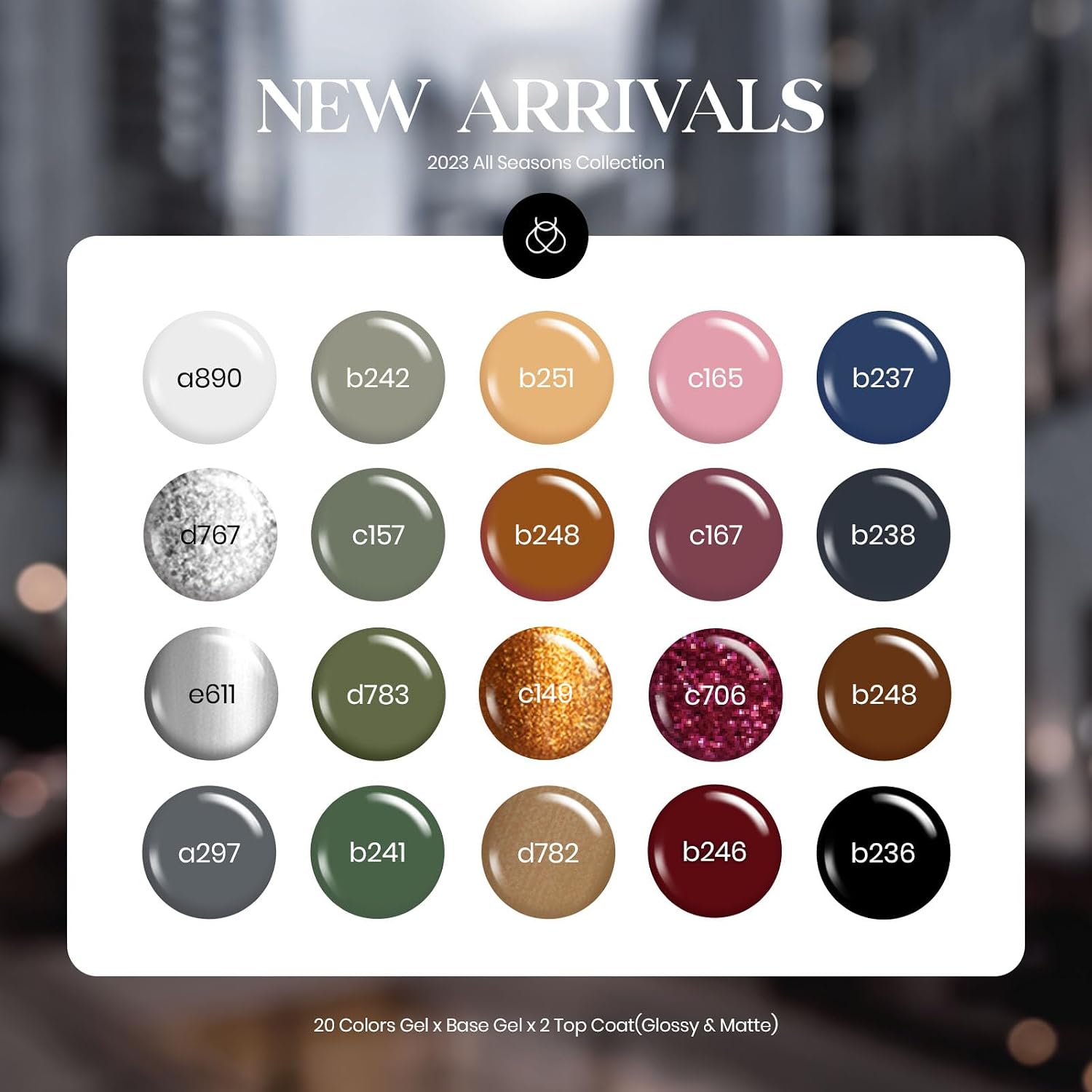 Beetles Gel Nail Polish Set with Base Glossy Matte Top Coat Macaron Gel
