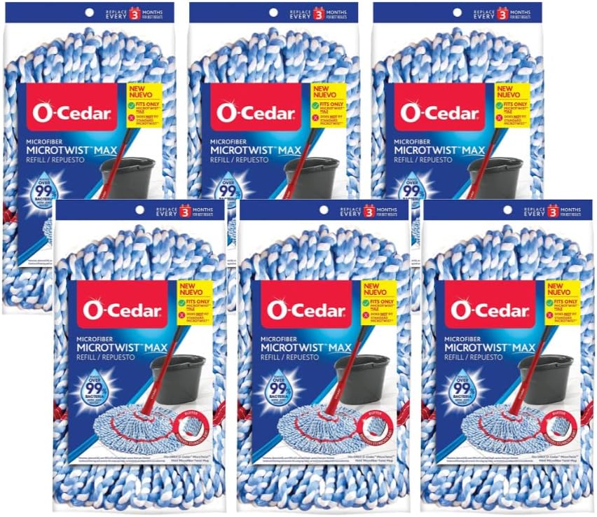 O-Cedar MicroTwist Microfiber Twist Mop Refill (Pack of 3)