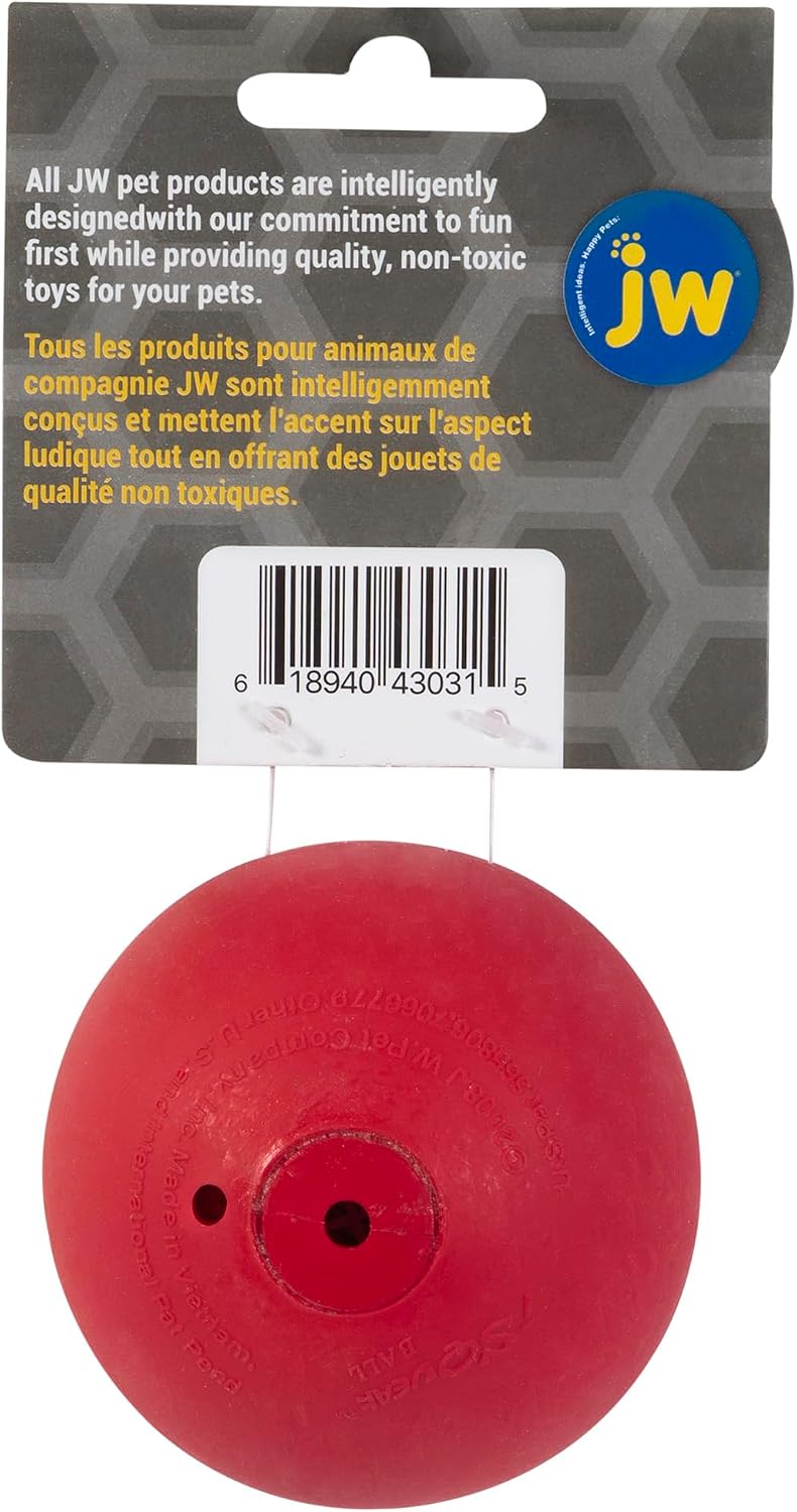 JW Squeak-ee Ball Puppy Toy | Water Resistant Design.