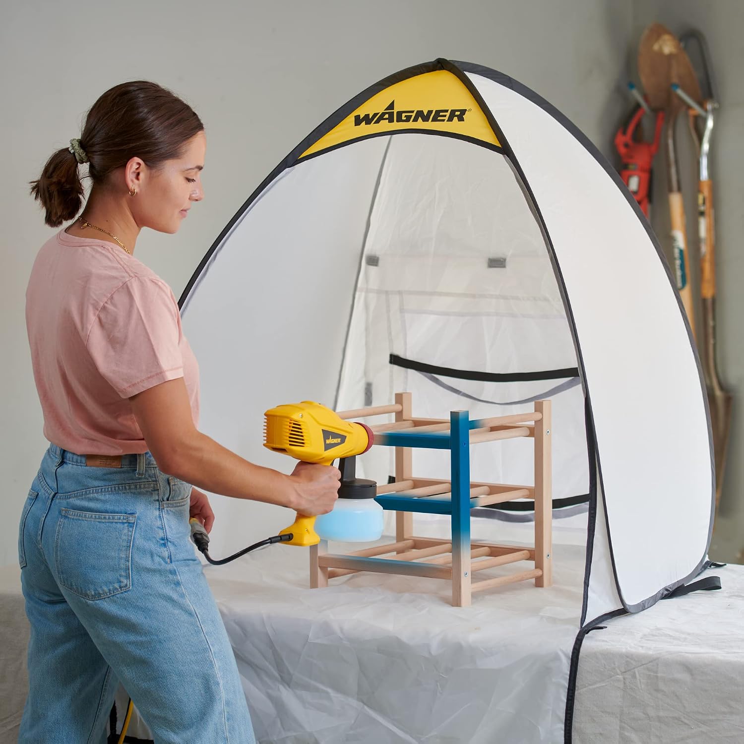 HomeRight Large Spray Shelter C900038 Portable Paint Booth for DIY Spray Painting, Hobby Paint Booth Tool Painting Station, Spray Paint Tent