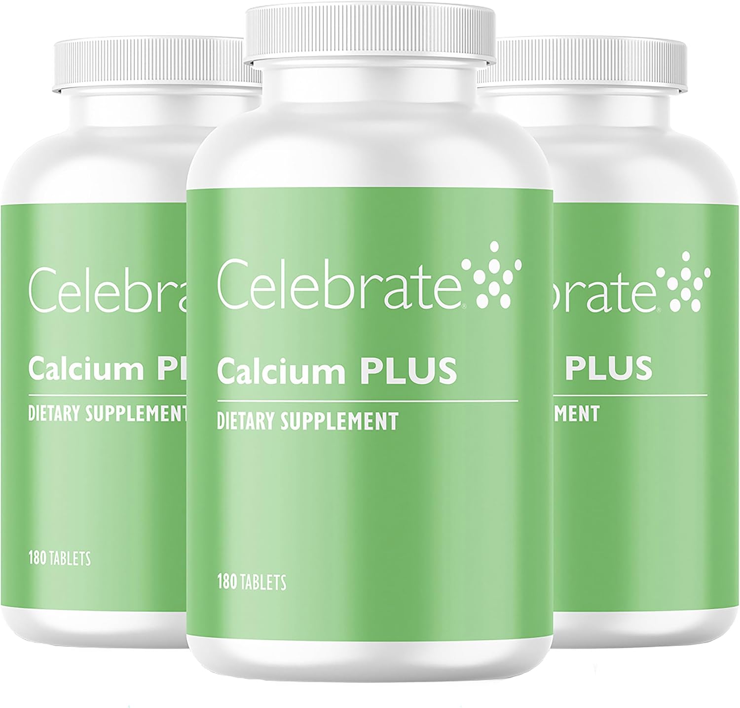 Celebrate Vitamins Calcium Plus – 600mg Calcium Citrate, 600 IU Vitamin D3 & 50mg Magnesium for Post Bariatric Surgery - Gluten-Free & Sugar-Free - 180 Non-Chewable Tablets