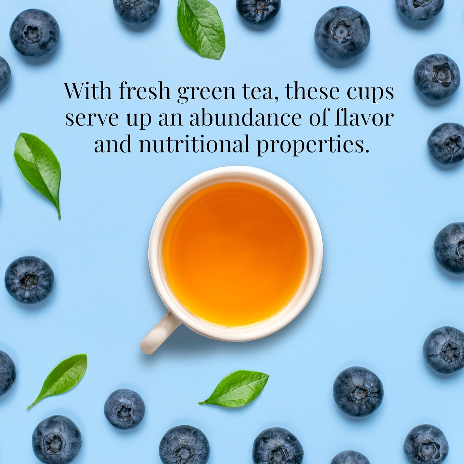 The Republic of Tea SuperFruit Blueberry Green Tea, Low Caffeine, 50 Count | A gentle cup for everyday sipping. Fresh with notes of juicy fruit and sweet-tart apple.
