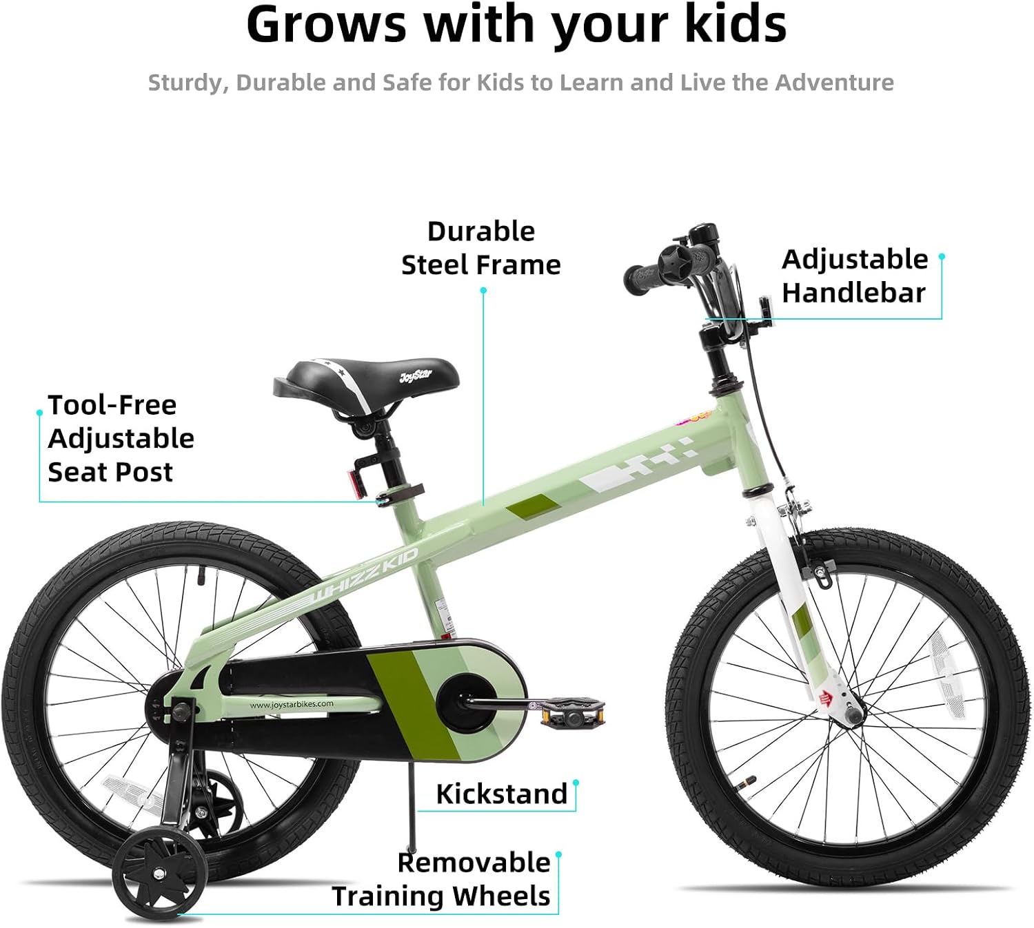 JOYSTAR Whizz 12-20" Kids Bike for Toddler & Kids Ages 2-10Y