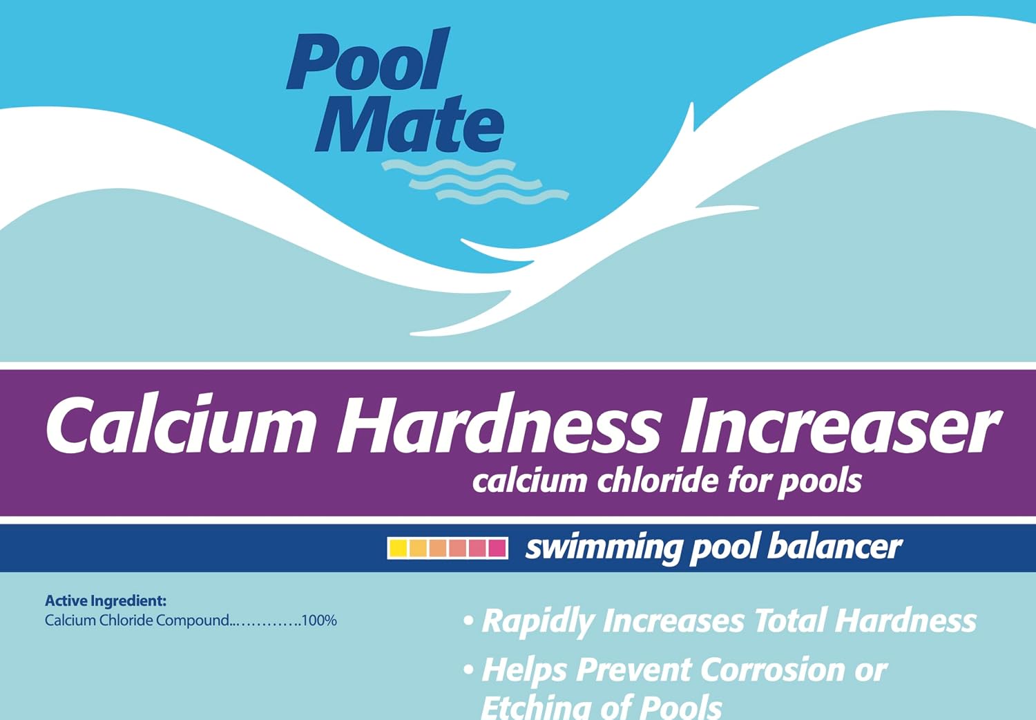 Pool Mate 25-Pounds Premium Calcium Hardness Increaser for Pools | Calcium Up, 100% Calcium Chloride, 8 ounces raises calcium hardness level 10 ppm per 5,000 gallons of water, Made in USA