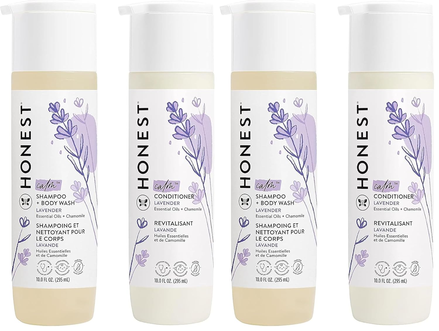 The Honest Company Shampoo, Body Wash, Conditioner, Lavender Calm, 20 fl oz