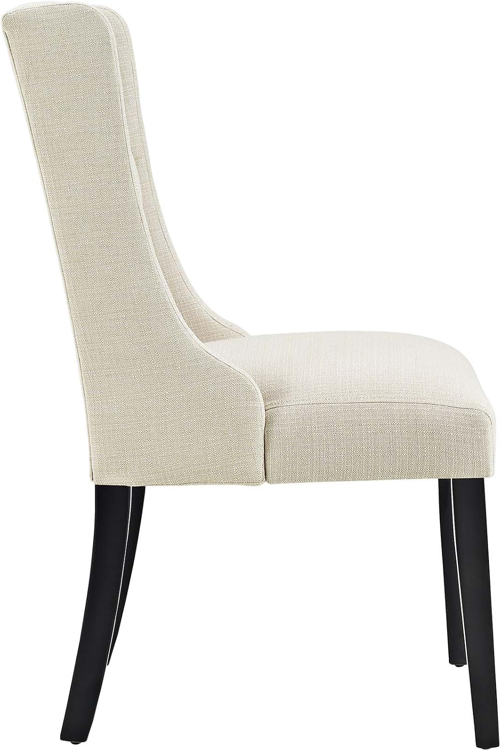 Modway Baronet Modern Tufted Upholstered Fabric Parsons Kitchen and Dining Room Chair in Beige