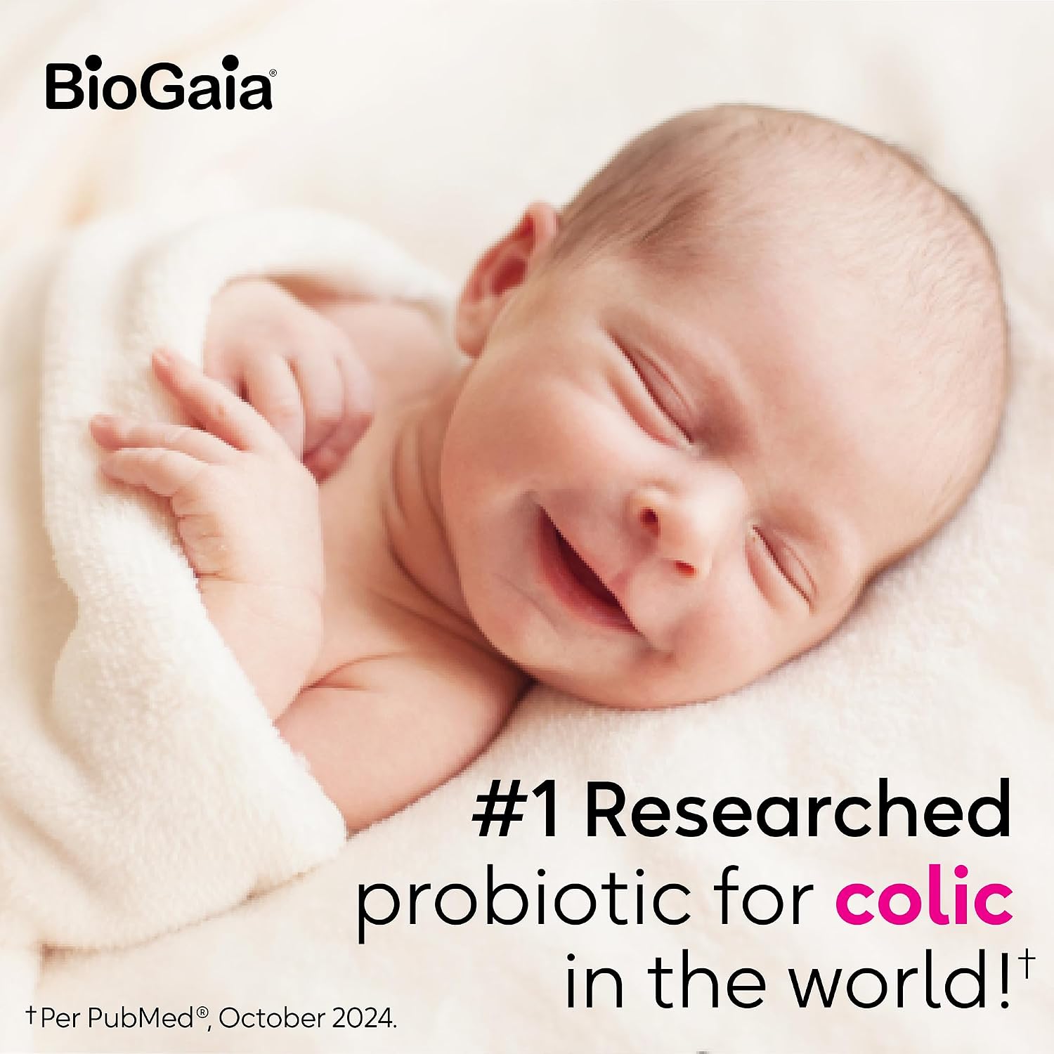 BioGaia Baby Probiotic Drops - Colic & Gas Relief + Vitamin D, 50-Day Supply, Safe for Newborns, Reduces Crying, Fussing, Colic, Gas