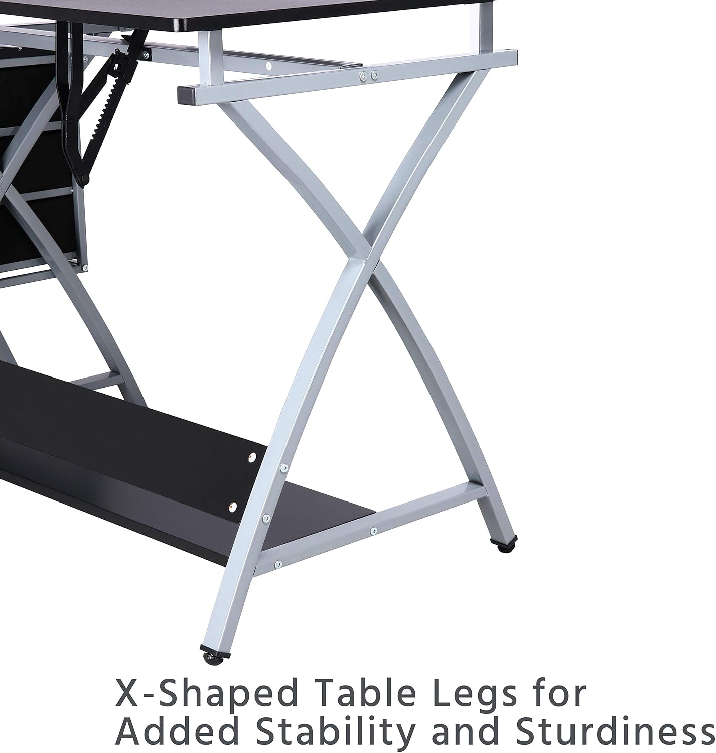 Yaheetech Drafting Table with Storage & Stool
