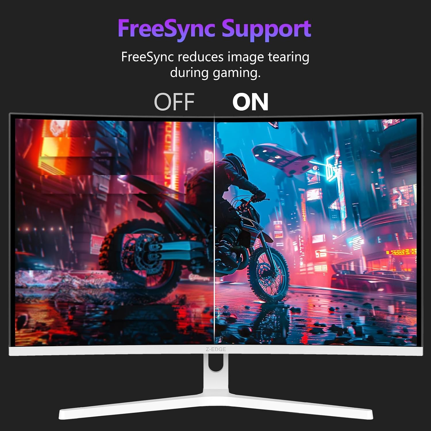 Z-Edge 34 inch WQHD 1440P Curved Gaming Monitor, 240Hz Computer Monitor | AG34P 1500R Frameless 21:9 Curved Screen, Height Adjustable, Office & Gaming, 1ms, Dual DP & HDMI, Metal Stand