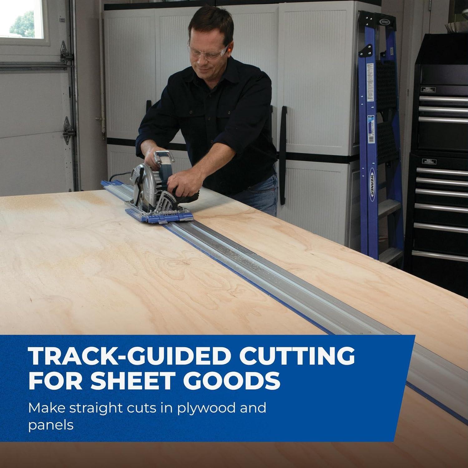 Kreg KMA2750 Accu-Cut Expansion Pack - For Circular Saw Track - Adds 50" Cutting Length - Compatible with Accu-Cut (KMA2700) - Track Guide Rail