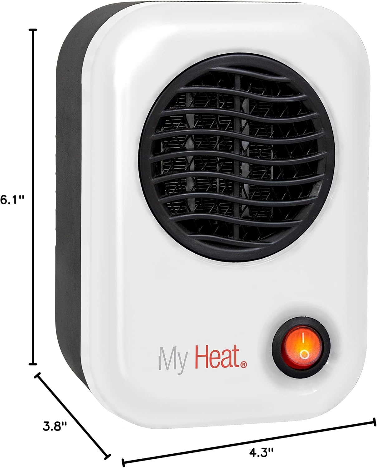 Lasko MyHeat Personal Space Heater, Compact, White